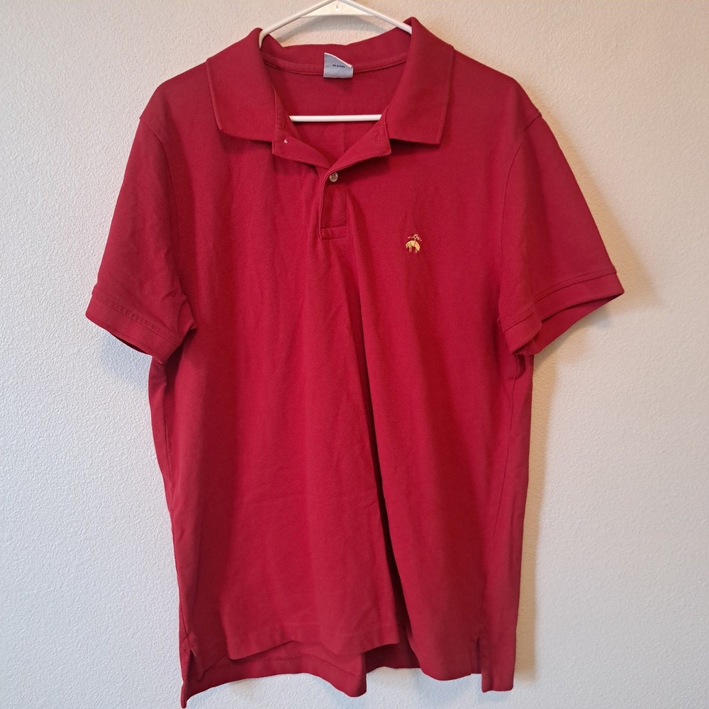 Brooks Brothers Performance Polo Shirt Mens XL Slim Fit Red Cotton Pique Logo